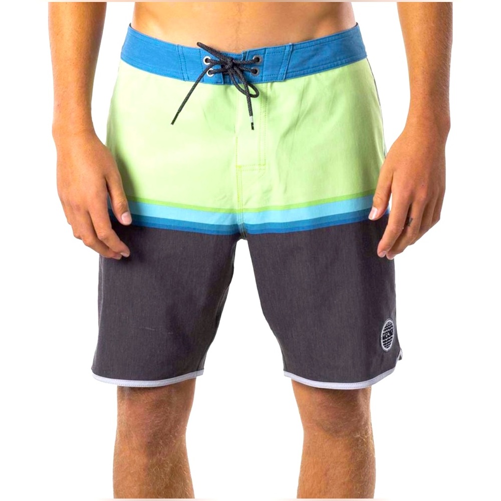 Rip Curl Men’s Swim Shorts L Large Lime Green / Blue